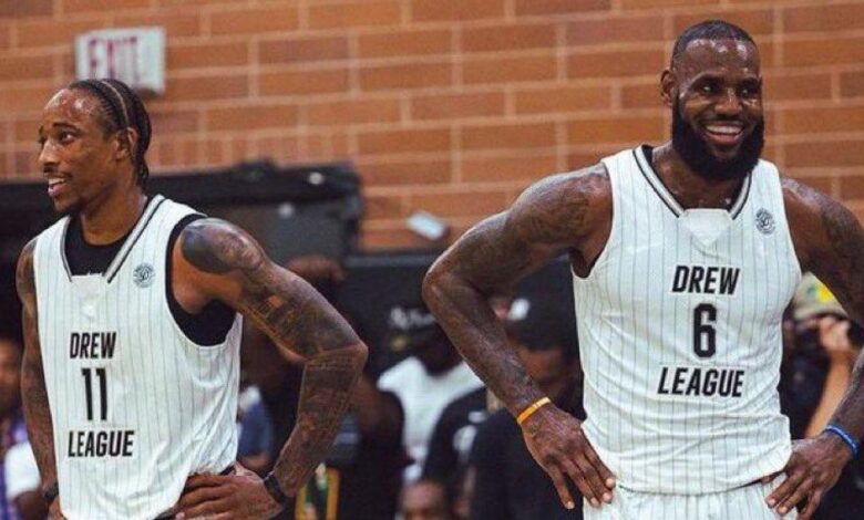 LeBron reaparece en las pistas con un festín en la Drew League