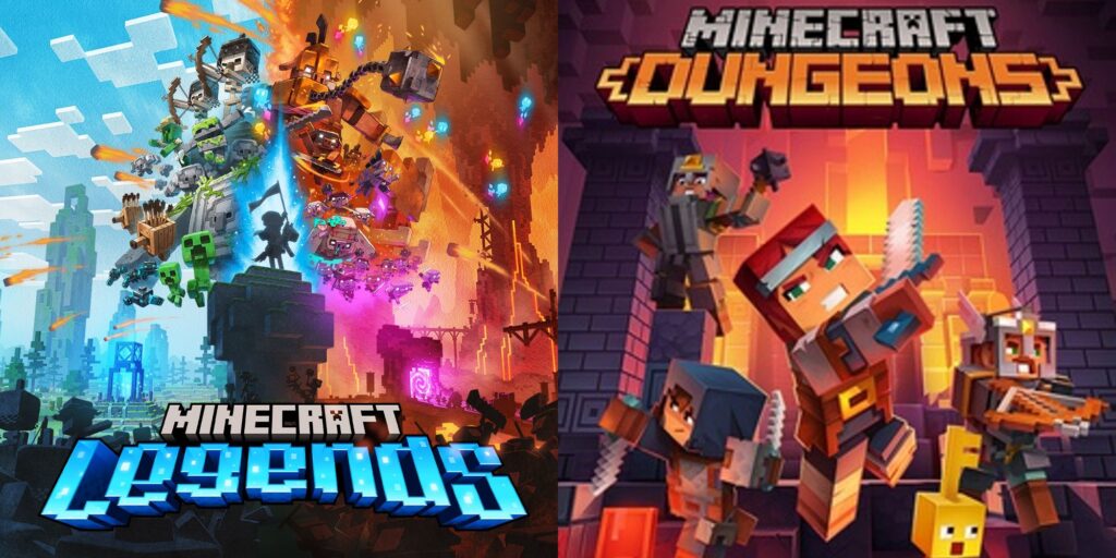 Leyendas de Minecraft vs. Minecraft Dungeons: qué spin-off es el adecuado para ti