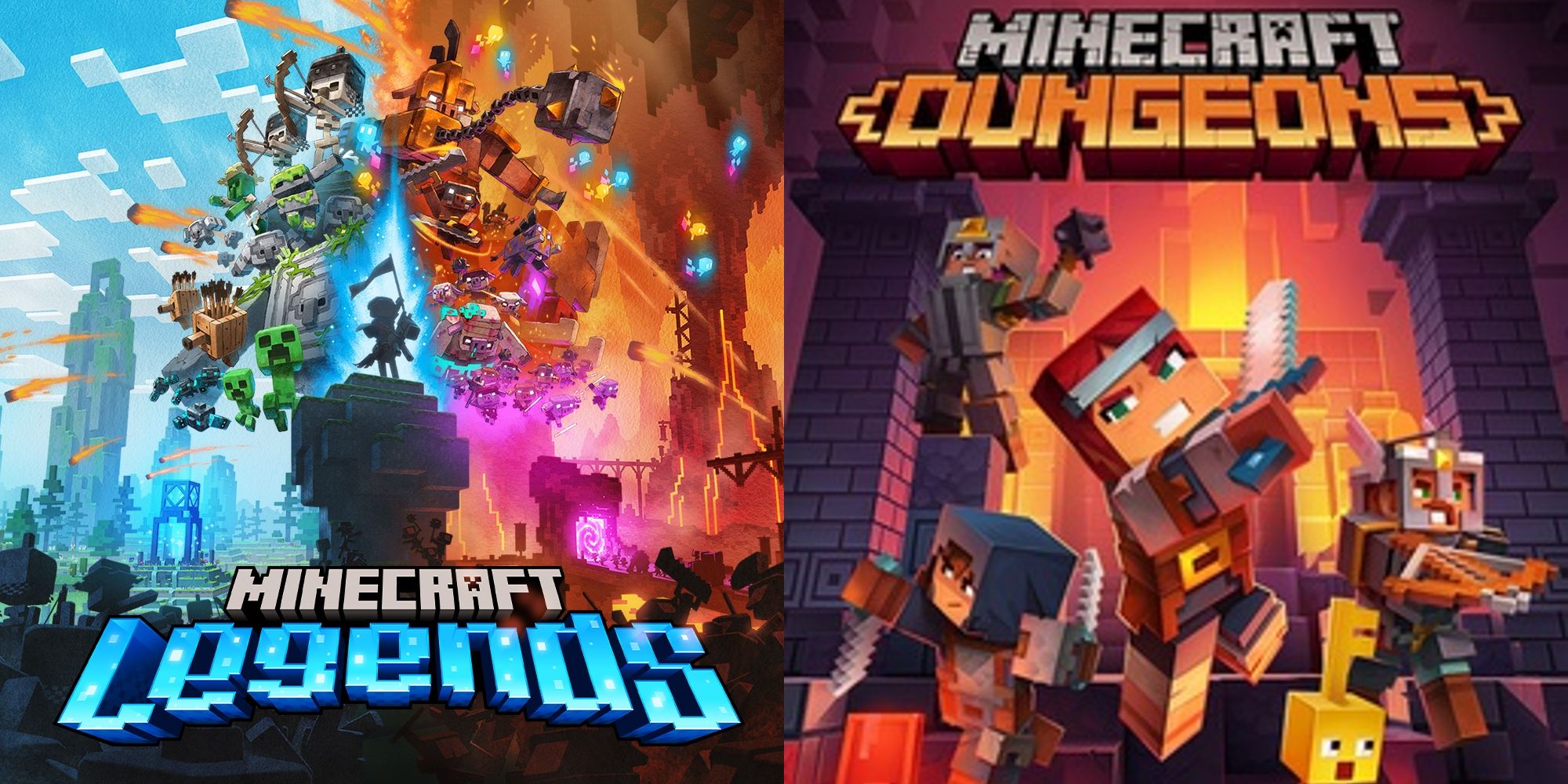 Leyendas de Minecraft vs.  Minecraft Dungeons: qué spin-off es el adecuado para ti