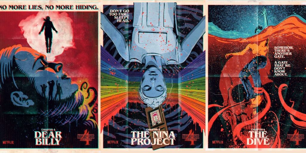 Los episodios de la temporada 4 de Stranger Things obtienen su propio póster de película de terror