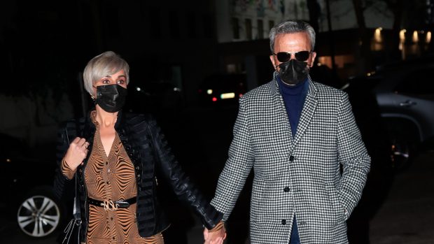 Ortega Cano y Ana María Aldón de la mano / Gtres