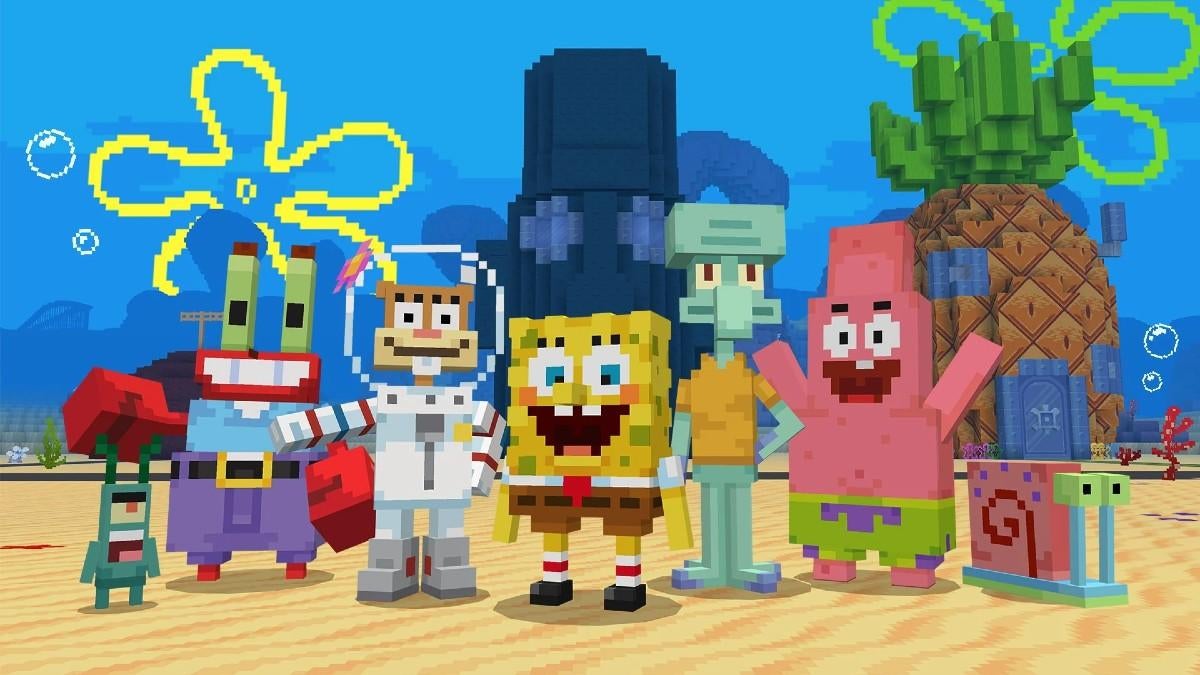 Minecraft se actualiza Bob Esponja DLC SquarePants