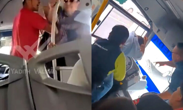 Monterrey: pasajeros y choferes de camiones se golpean por nueva tarifa | Video