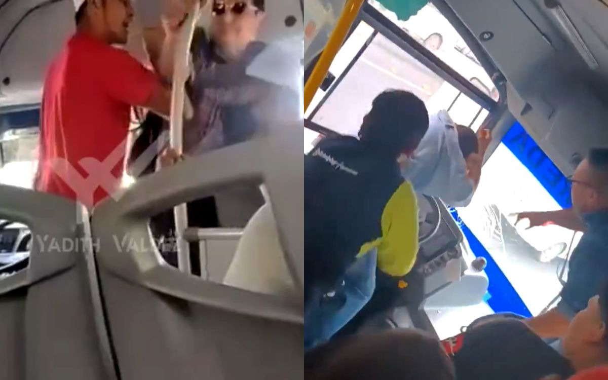 Monterrey: pasajeros y choferes de camiones se golpean por nueva tarifa | Video
