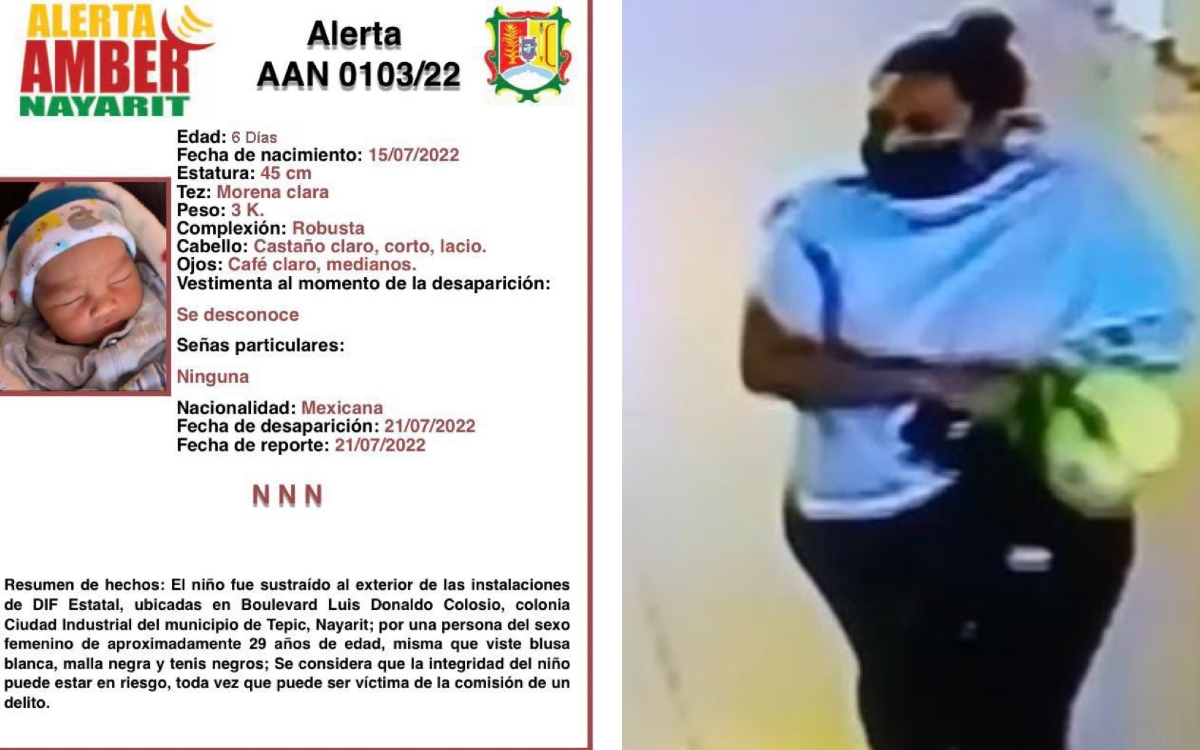 Mujer roba a bebé de 6 días de nacido en Nayarit | Video