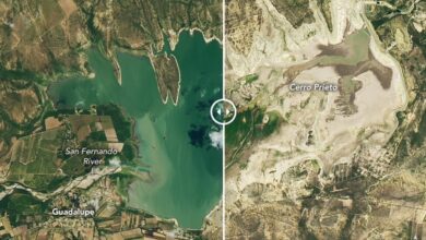 NASA revela el antes y después de la sequía en presa de Cerro Prieto, Nuevo León | Imágenes