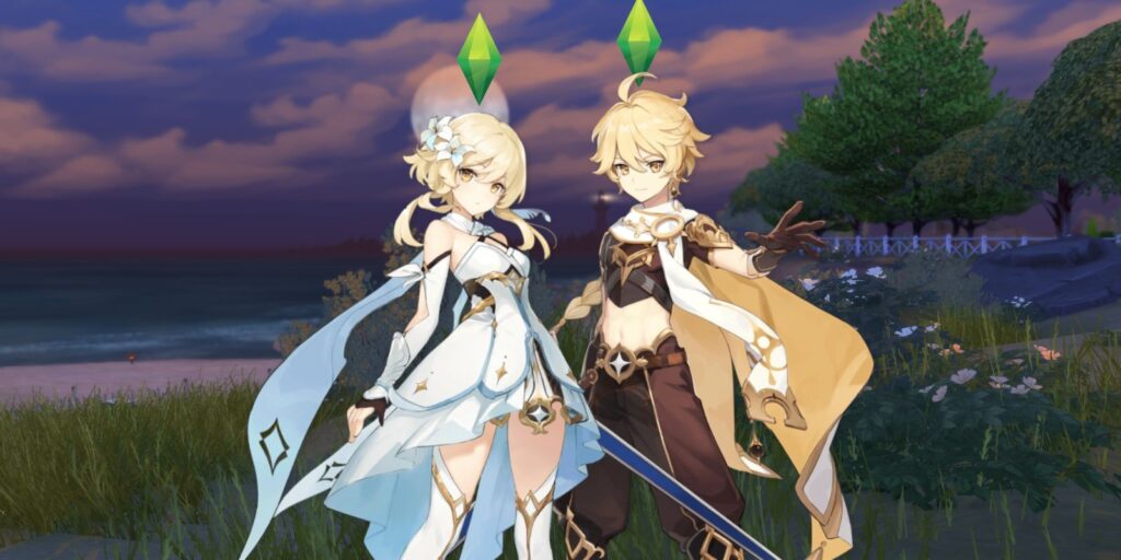 Personajes de Genshin Impact como avatares de Los Sims 4