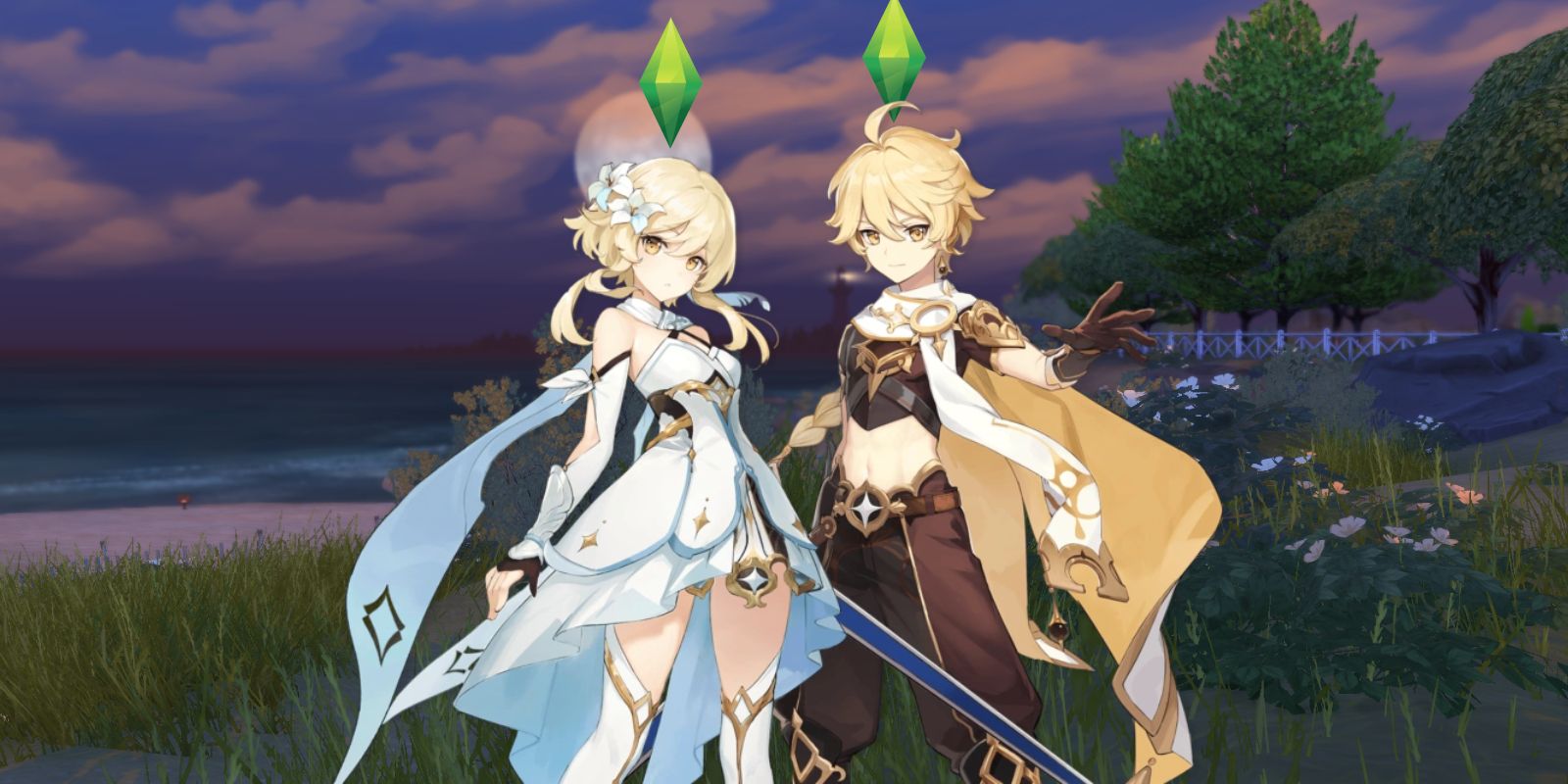 Personajes de Genshin Impact como avatares de Los Sims 4