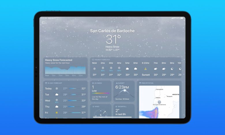Por qué Apple tardó tanto en llevar una aplicación meteorológica al iPad