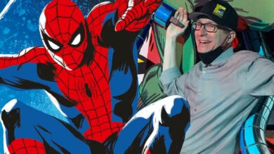 SDCC Spider-Man Exhibición Entrevista con el profesor Ben Saunders