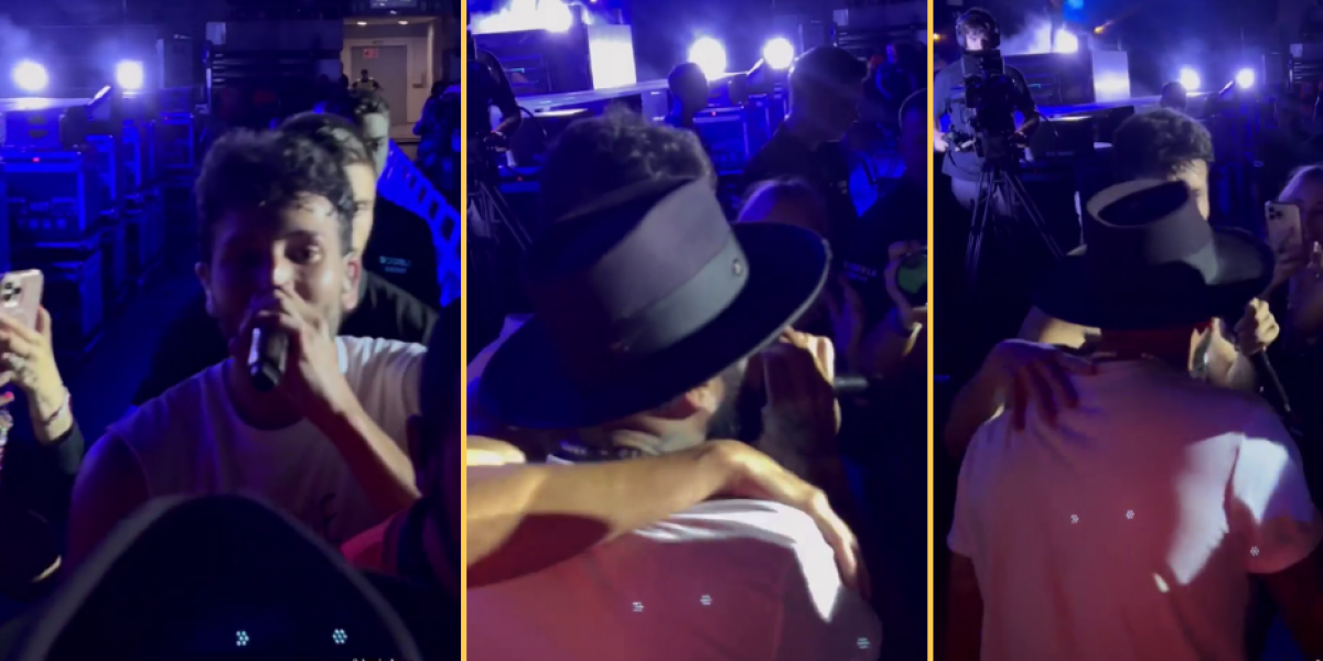 Sebastián Yatra pone a cantar a Dani Alves en su concierto en Barcelona