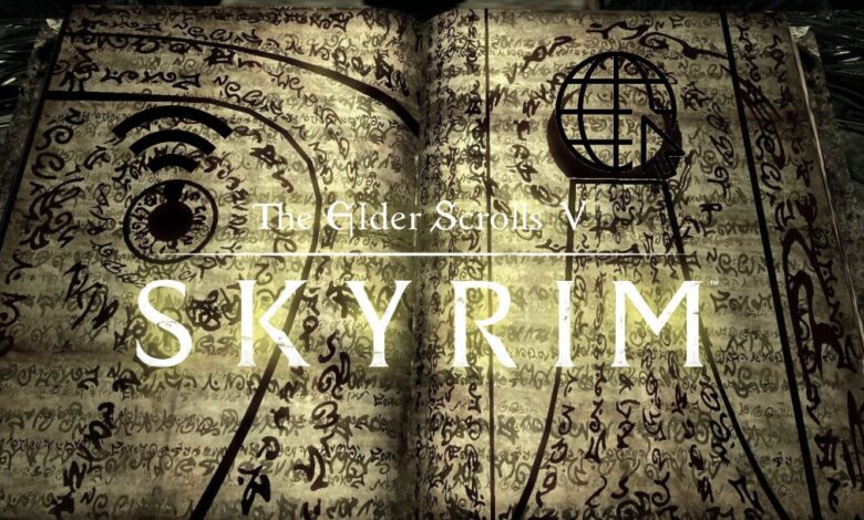 Skyrim rompió la tradición para mencionar Internet en 3 idiomas
