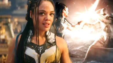 Tessa Thompson se sincera sobre empuñar el arma de Zeus en Love & Thunder