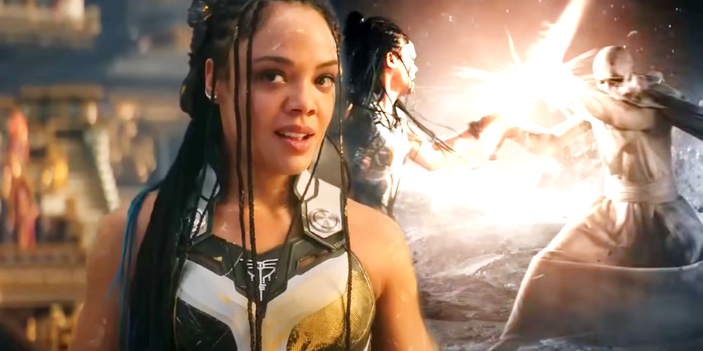 Tessa Thompson se sincera sobre empuñar el arma de Zeus en Love & Thunder