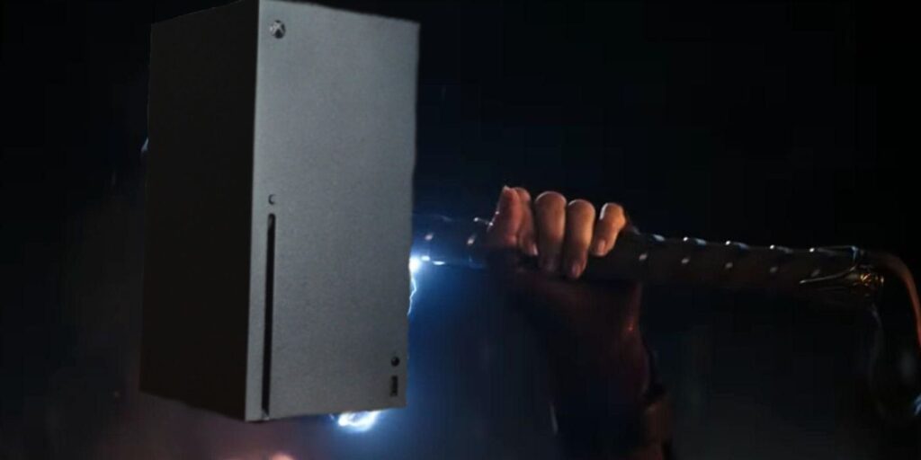 Thor: Love & Thunder Official Xbox Series X se parece a Mjolnir