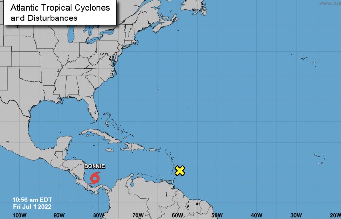 Tormenta tropical 'Bonnie' avanza por el Caribe rumbo a Nicaragua y Costa Rica