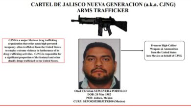 Traficante de armas del Cártel Jalisco es fichado por Estados Unidos