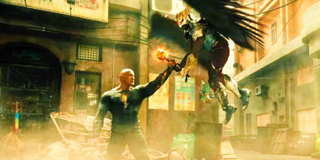 Tráiler de Black Adam: Dwayne Johnson destruye a Hawkman de JSA