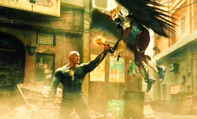 Tráiler de Black Adam: Dwayne Johnson destruye a Hawkman de JSA