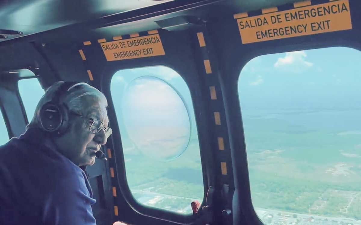 Tramo Mérida-Cancún del Tren Maya lleva 50% de avance, asegura AMLO