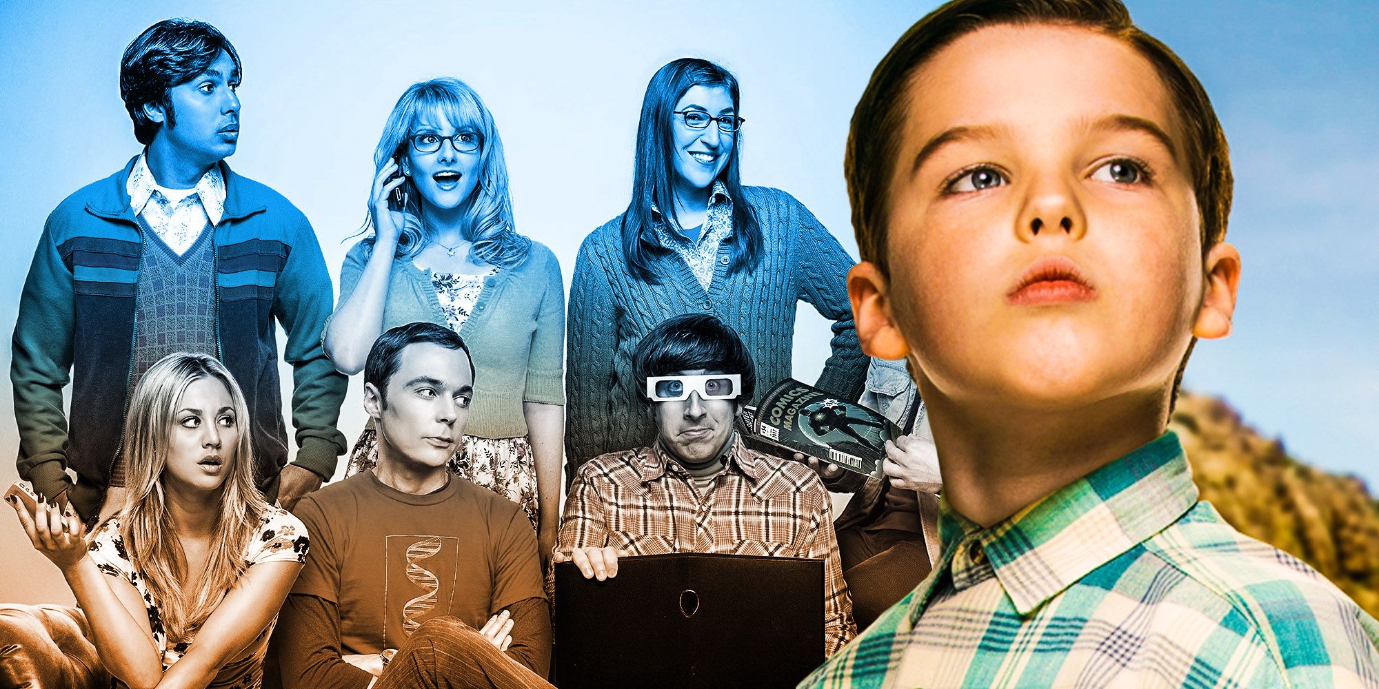 Young Sheldon Season 6 Star mira TBBT para investigar en BTS Photo