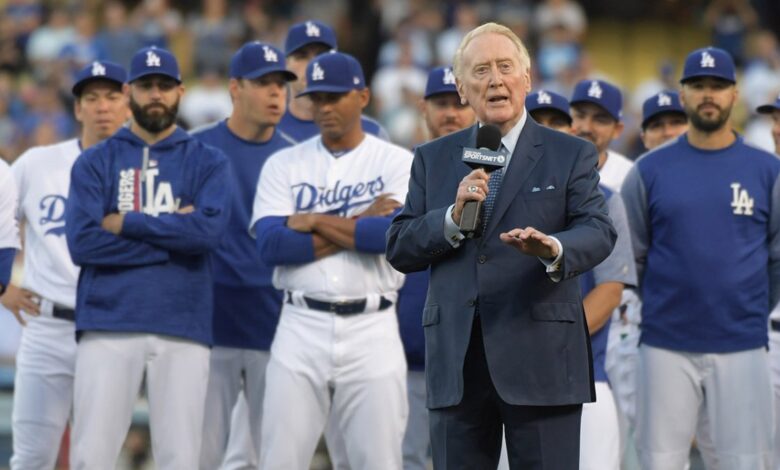 Dodgers rendirán tributo a Vin Scully antes del partido del viernes en la noche