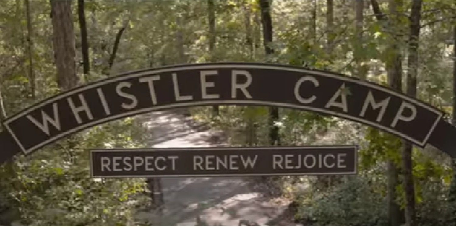 Ellos ellos signo del campamento de Whistler