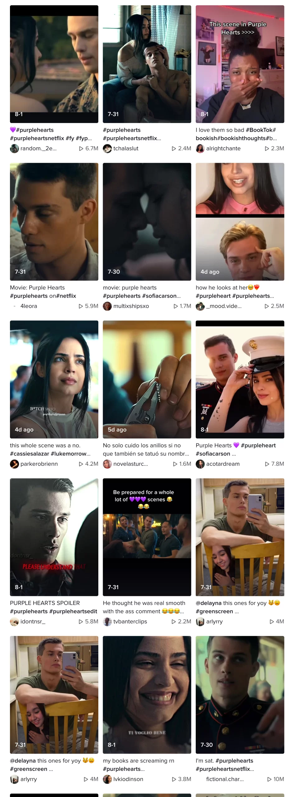 tiktok corazones morados netflix