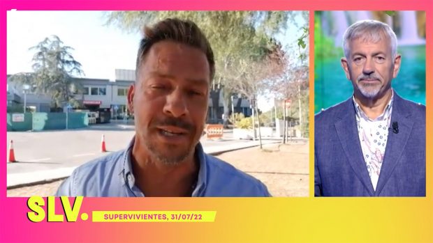 Nacho Palau en conexión con 'Supervivientes' / Telecinco