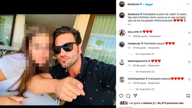 David Bustamante comparte una felicitación dedicada a su hija en las redes sociales / Instagram @davidbusta