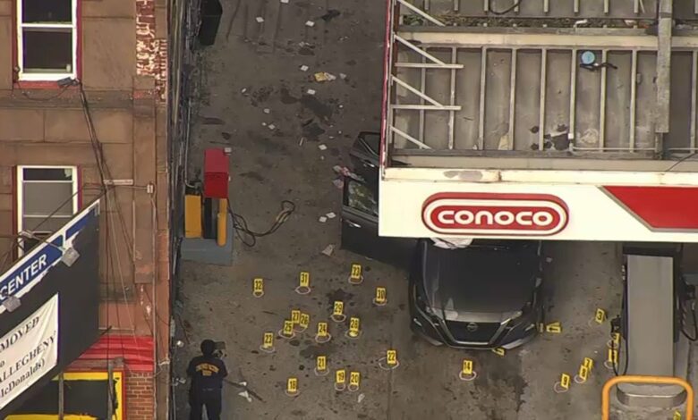 Tiroteo en gasolinera hiere de bala a niño y acaba con la vida de sujeto en Broad Street