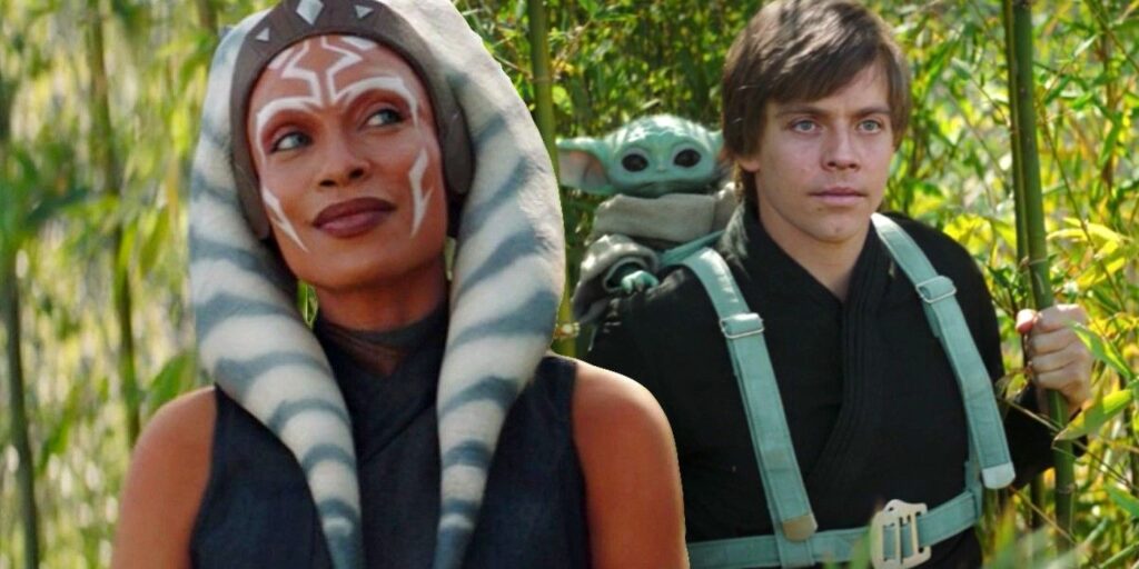 Ahsoka le muestra a Luke y Leia un holograma de Anakin Skywalker en un nuevo póster de fans