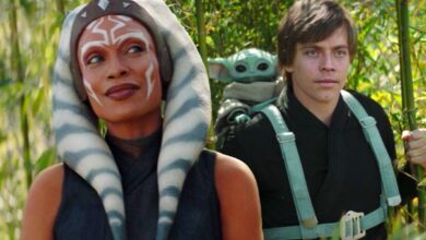 Ahsoka le muestra a Luke y Leia un holograma de Anakin Skywalker en un nuevo póster de fans