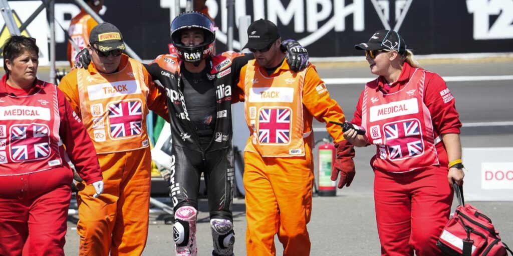 Aleix corrió en Silverstone con una fractura en el talón derecho