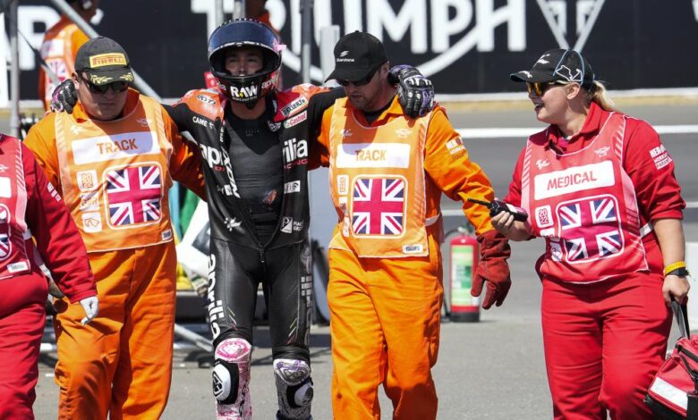 Aleix corrió en Silverstone con una fractura en el talón derecho