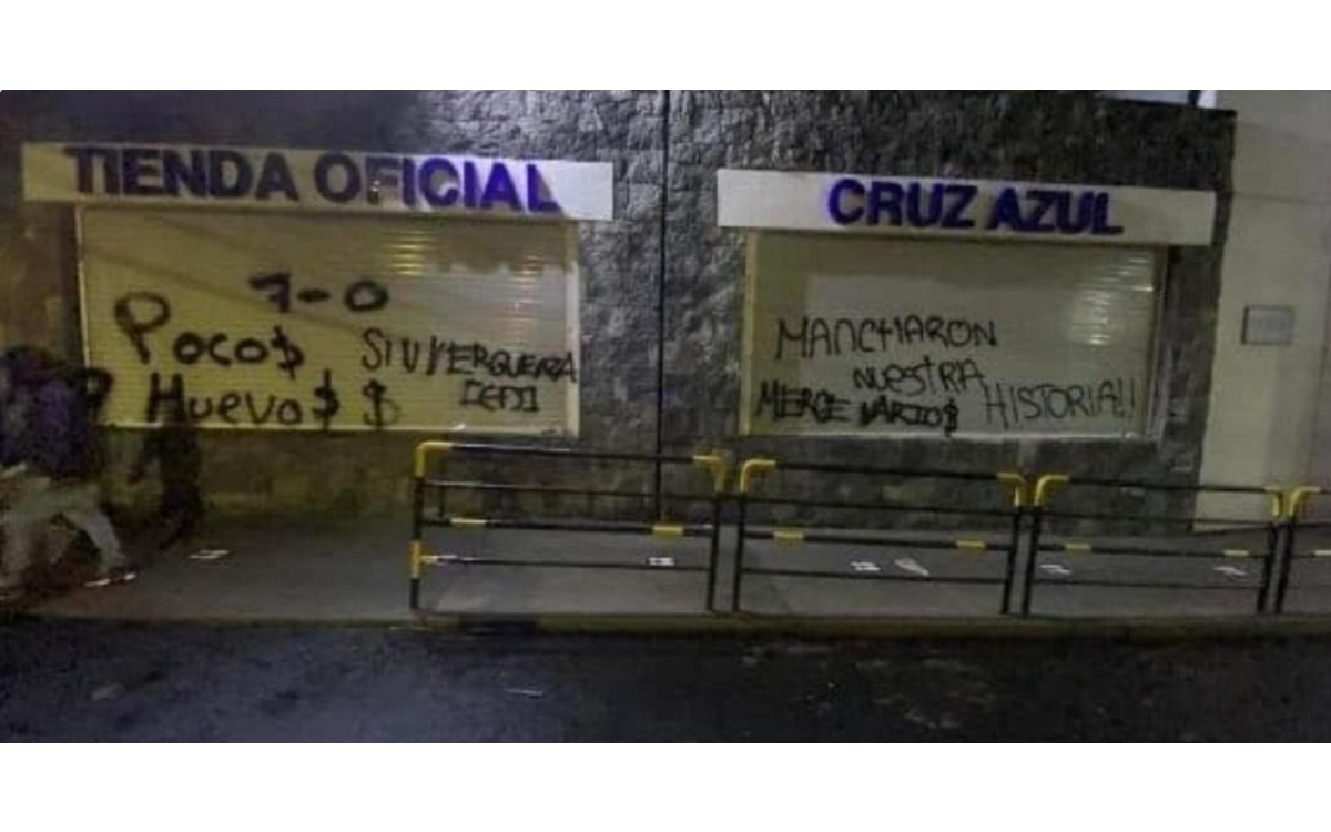 Así amaneció la tienda de Cruz Azul en La Noria | Video