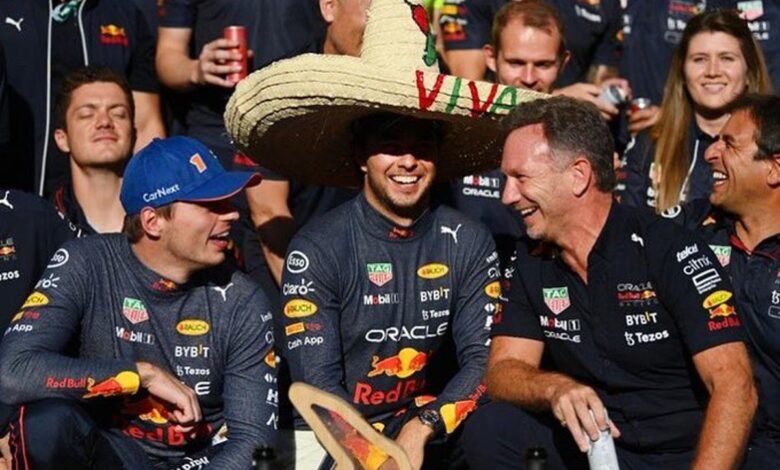 Así festejó Checo Pérez en Bélgica.... ¡Sí, señoooor!