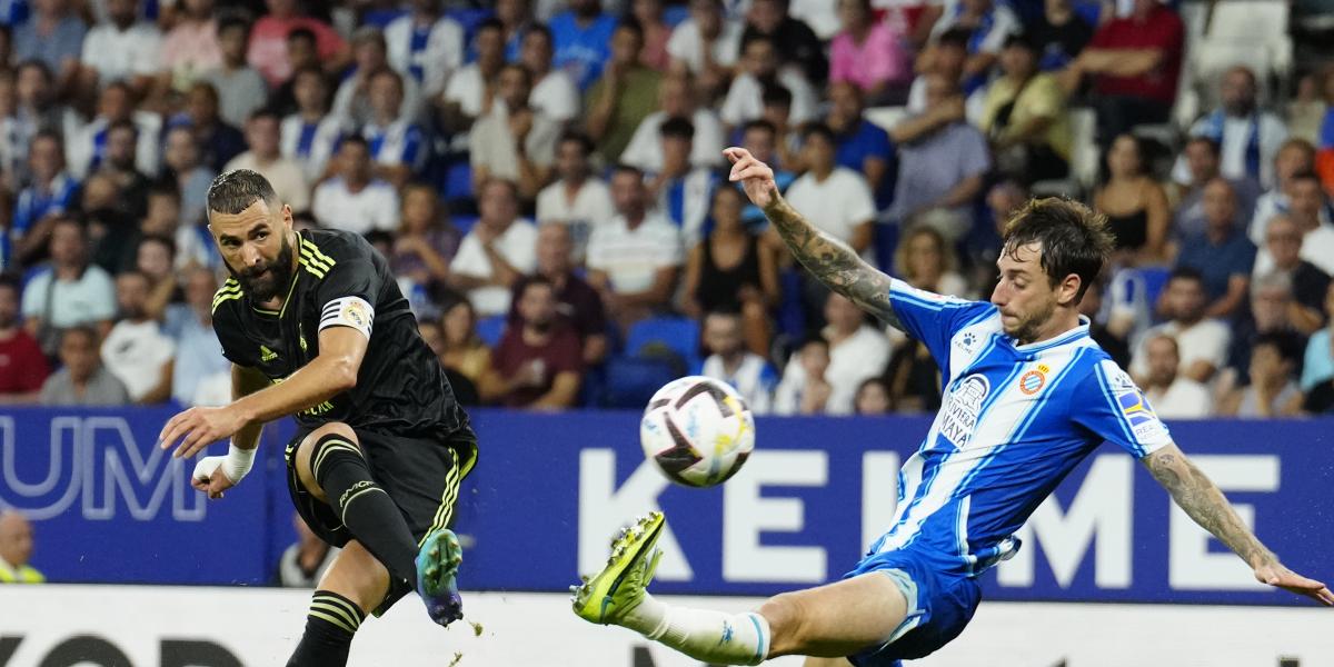 Benzema apaga la caldera del RCDE Stadium