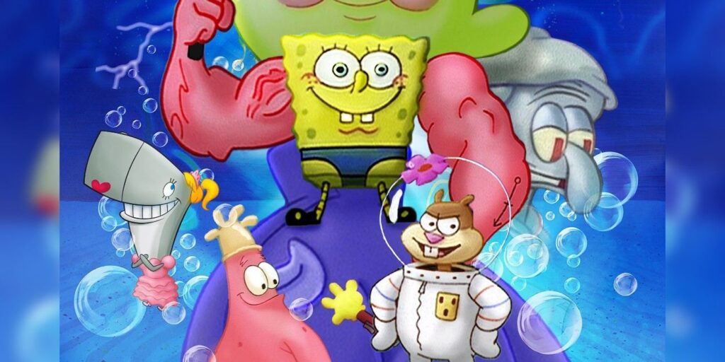 Bob Esponja parodia a Thor: amor y trueno en un hilarante póster cruzado