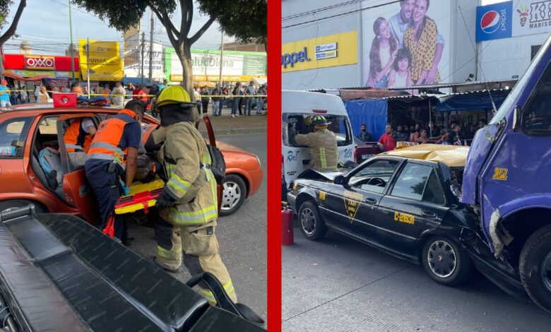 Carambola provoca al menos 50 personas heridas en Puebla