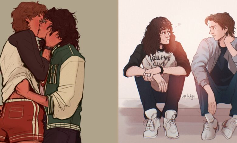 Cosas más extrañas: 10 mejores fan arts de Steve y Eddie