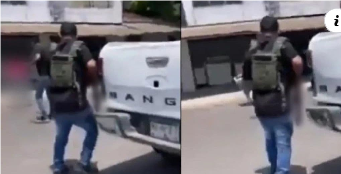 “Déjenlo es mi esposo” entre gritos mujer graba asesinato de su marido por comando armado (VIDEO)