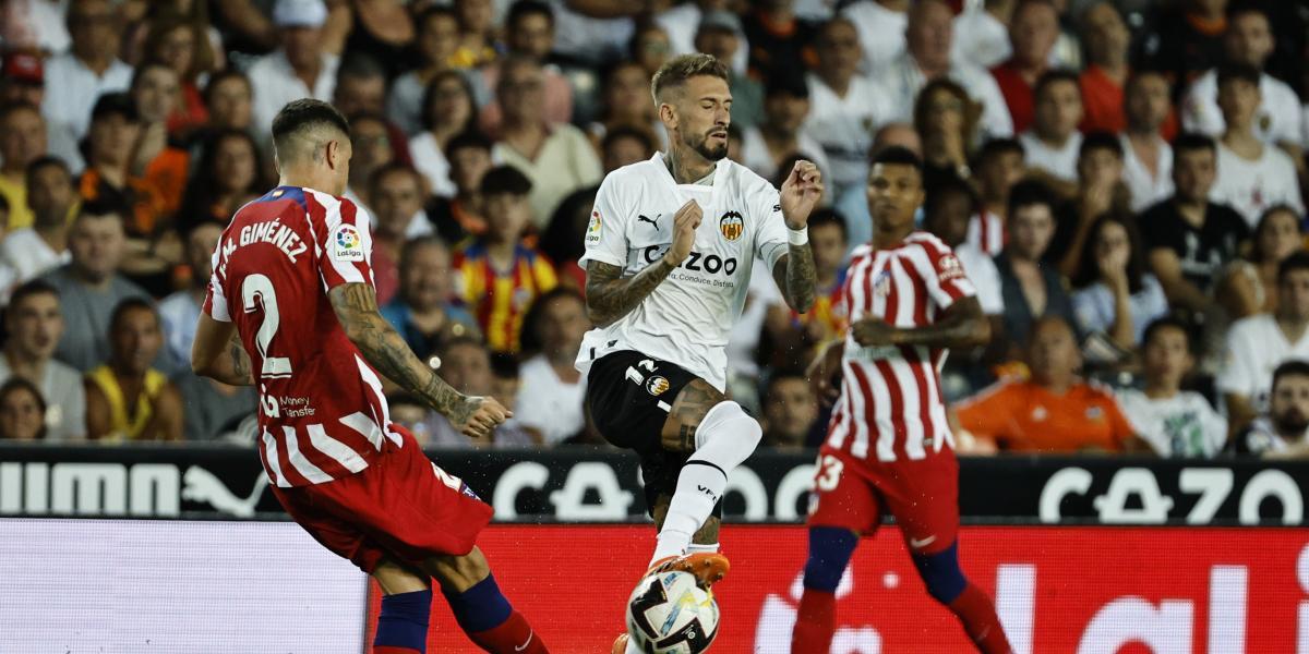 Dura crítica de Giménez por la primera parte del Atlético en Mestalla