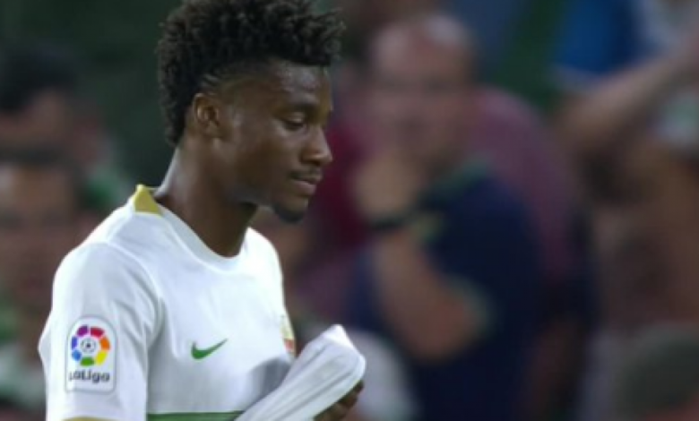 El Elche, con uno menos: expulsado John Donald