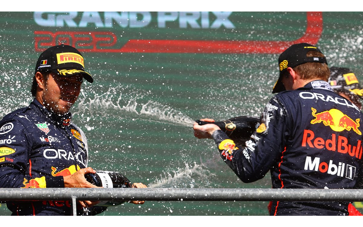 Finalmente, Checo Pérez se sube al podio en Spa-Francorchamps | Video