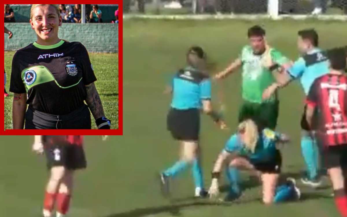 Futbolista argentino golpea a árbitra por la espalda