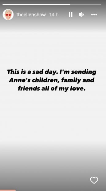 Storie de Ellen DeGeneres / Instagram