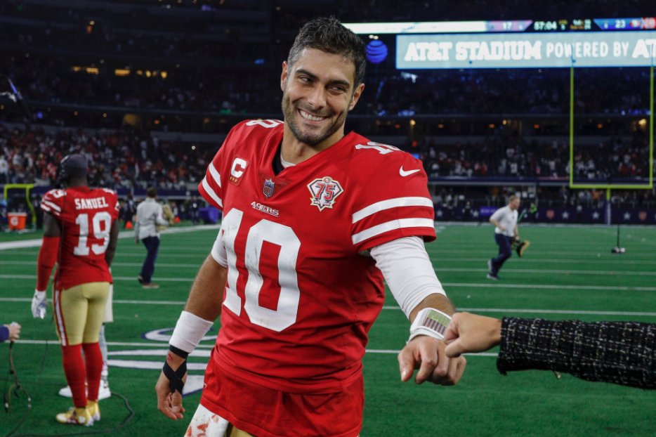 NFL: Jimmy Garoppolo es el suplente mejor pagado de la liga | Tuit