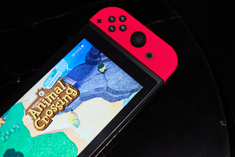 cruce de animales en la pantalla del interruptor de nintendo