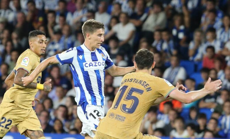 Polémica acción de Dembélé con Aihen